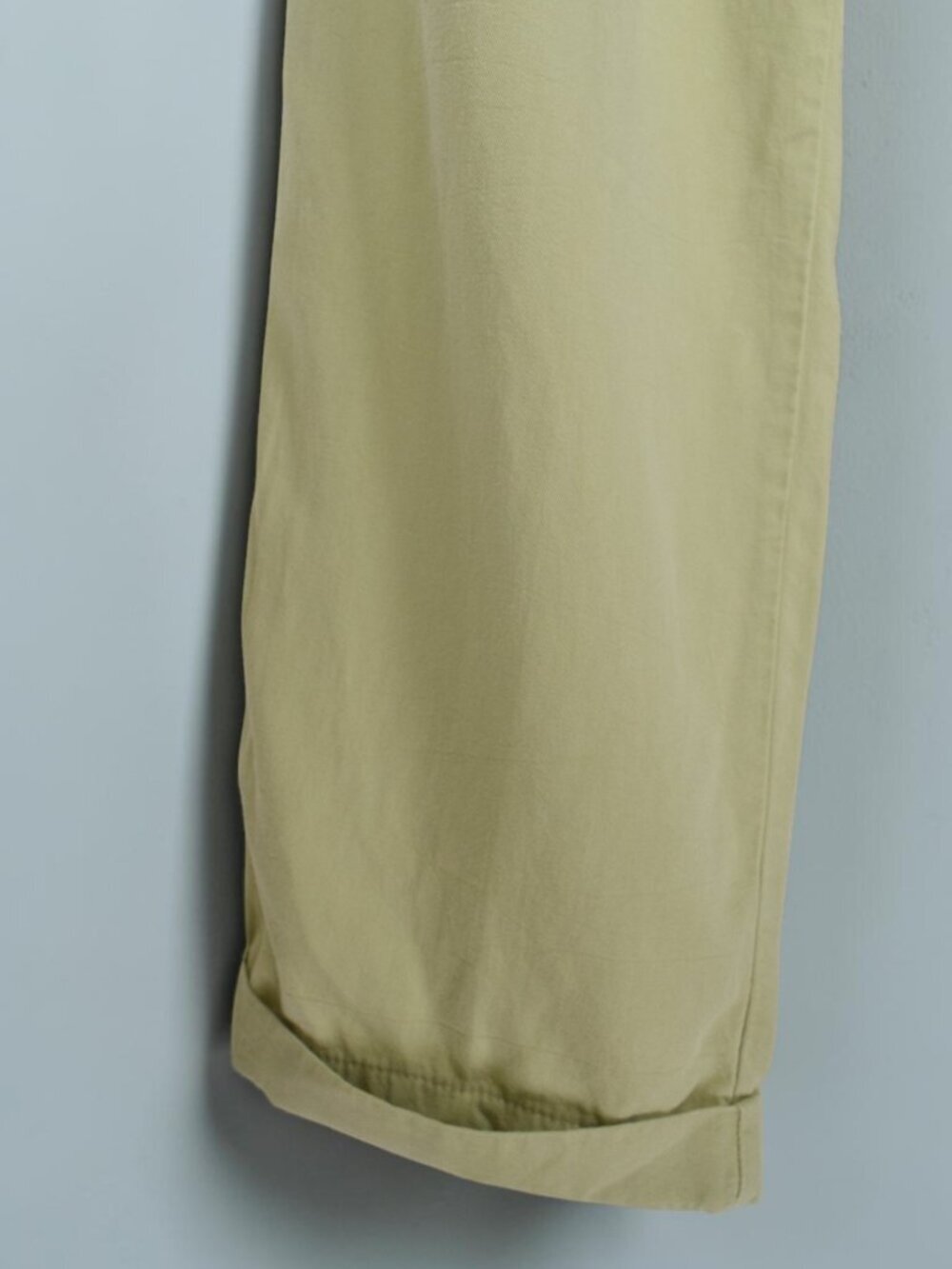 DEMOCRACY KHAKI GREEN TENCEL COTTON HIGH RISE STRAIGHT LEG PANTS - Picture 4 of 8